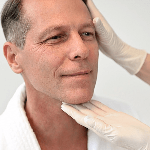 40s man facial aesthetics treatment