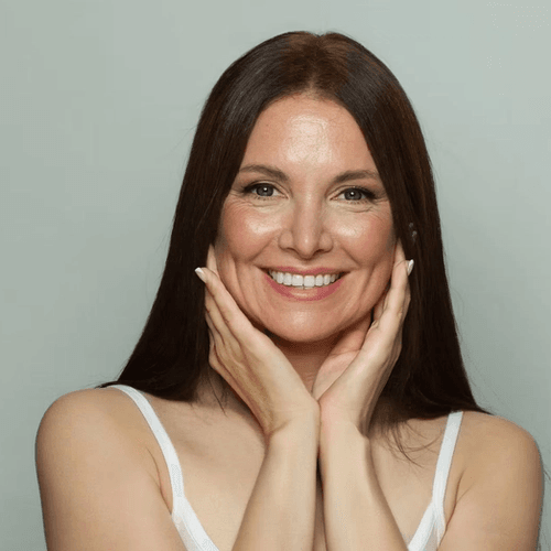 Happy botox patient